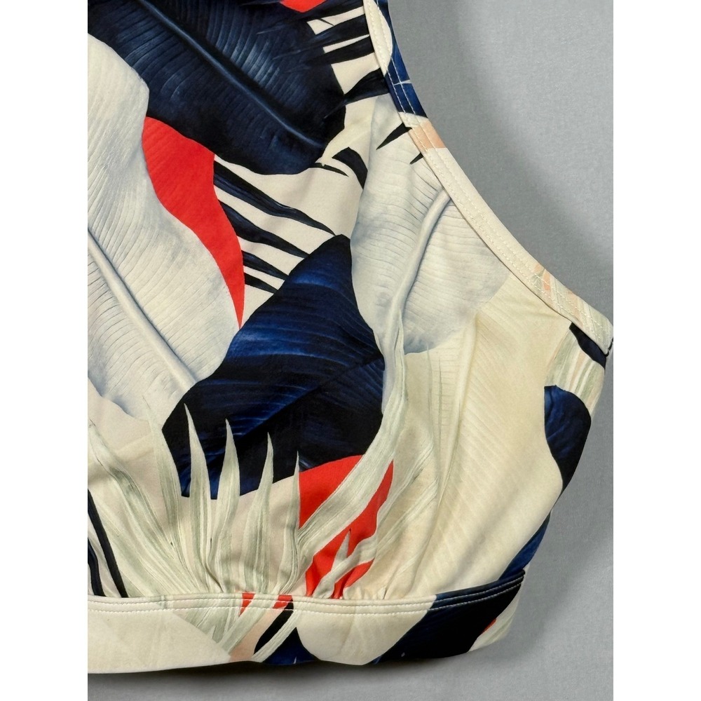 Athleta Tropical Leaf Print Sports Bra Twist Back Support 34D/DD - Picture 5 of 13